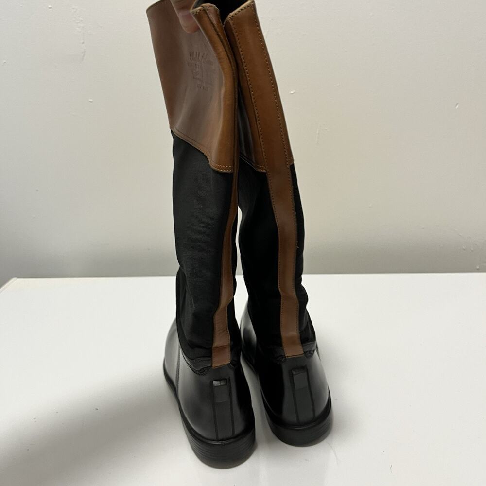 Polo Ralph Lauren Womens Black Rubber. Tan Leather Equestrian Riding Boots US 6B - Picture 9 of 12